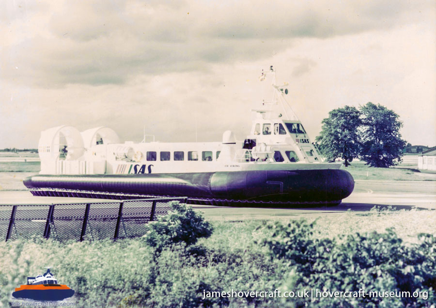 AP1-88 hovercraft with the Scandinavian company SAS -  (credit: The <a href='http://www.hovercraft-museum.org/' target='_blank'>Hovercraft Museum Trust</a>).